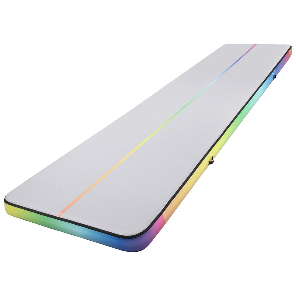 Everfit 6M Inflatable Gymnastics Air Track Mat with Pump Colourful