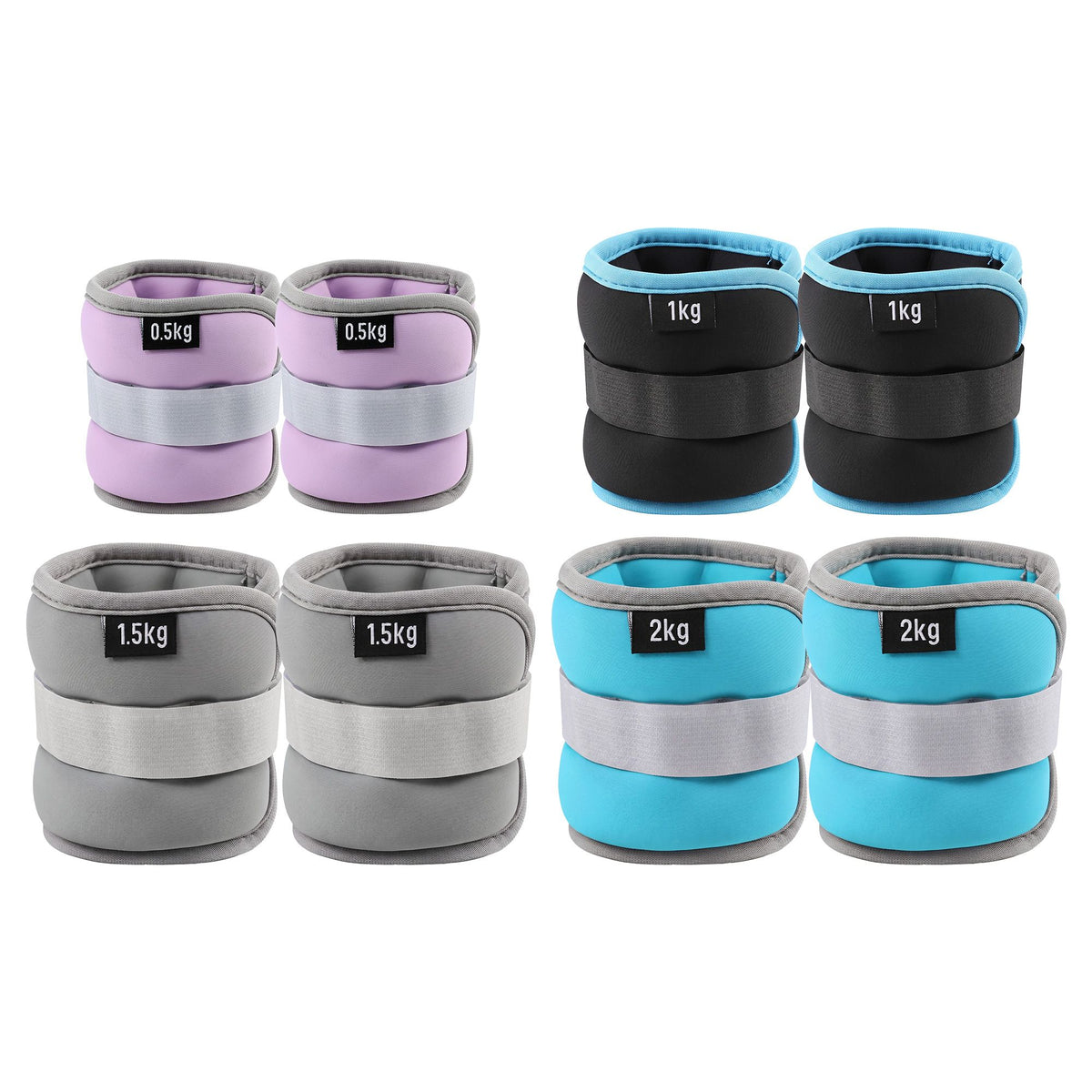Everfit Ankle Wrist Weights Set 1kg to 4kg Pairs for Women and Men