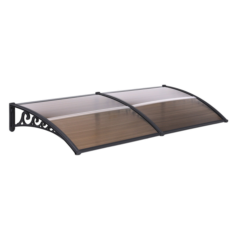 Instahut Window and Door Awning 0.8m x 2m Brown