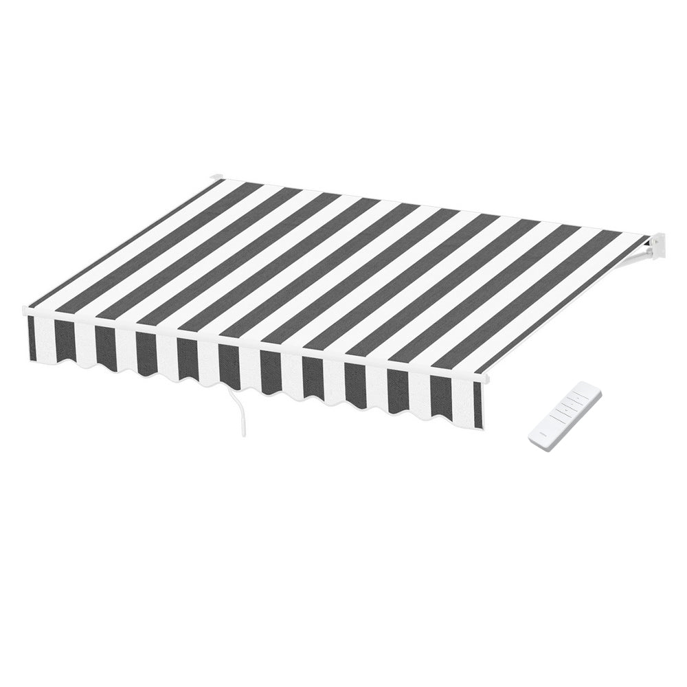 Instahut Retractable Folding Arm Awning 2.5m x 2m Grey White