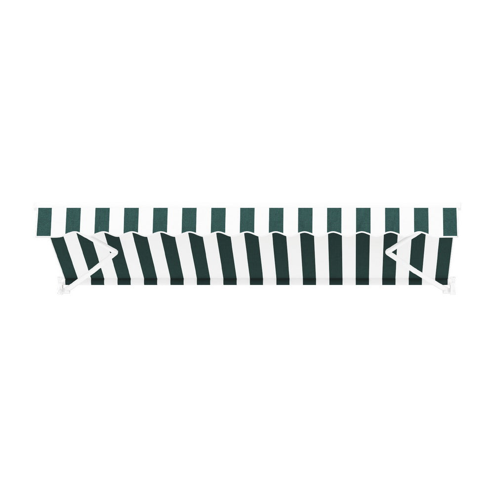Instahut 3x2.5m Motorised Retractable Awning Green White