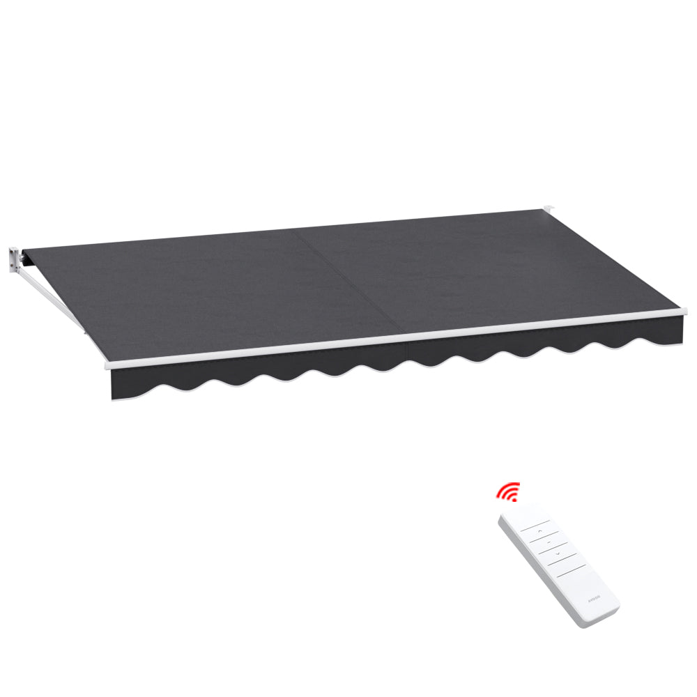 Instahut 4.5x2.5m Motorised Retractable Awning Grey