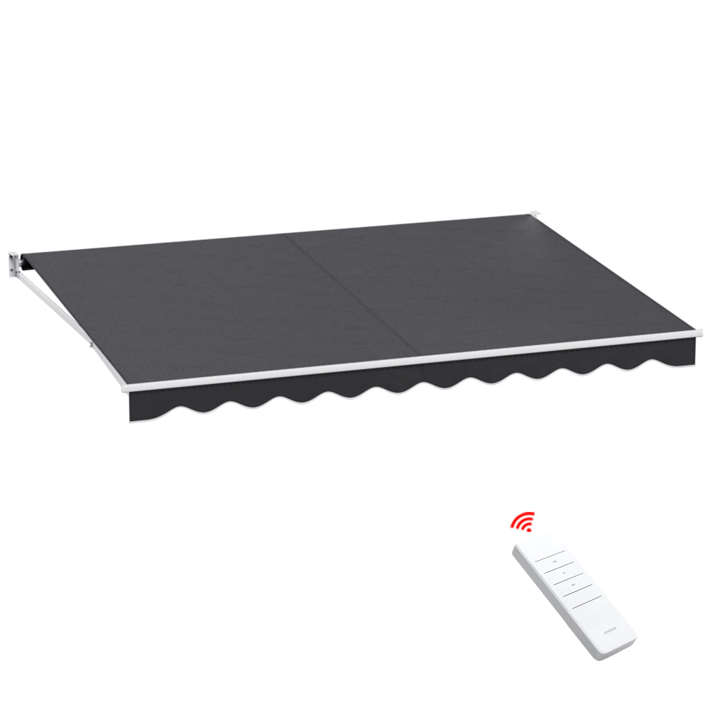 Instahut 4.5x3m Motorised Retractable Awning Grey