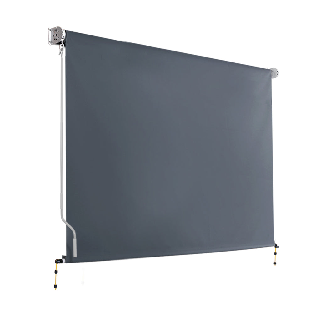Instahut Retractable Outdoor Blind 2.7m x 2.5m Grey Window Awning
