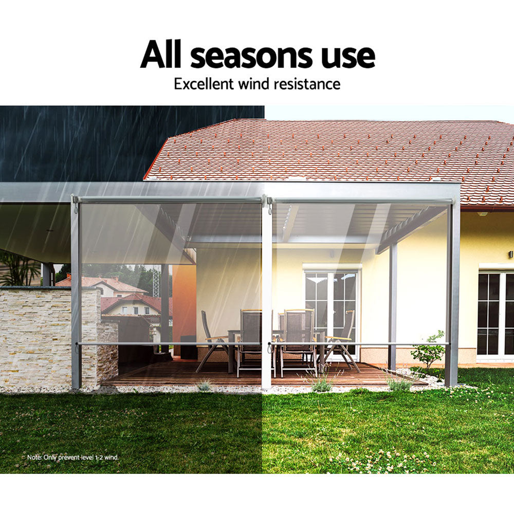 Instahut 1.3x2.4M Retractable Outdoor Awning Clear Waterproof