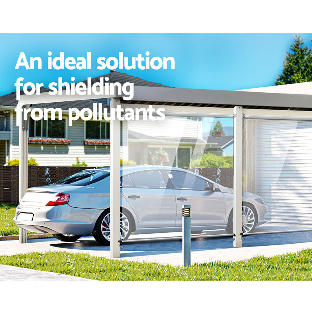 Instahut 1.3x2.4M Retractable Outdoor Awning Clear Waterproof