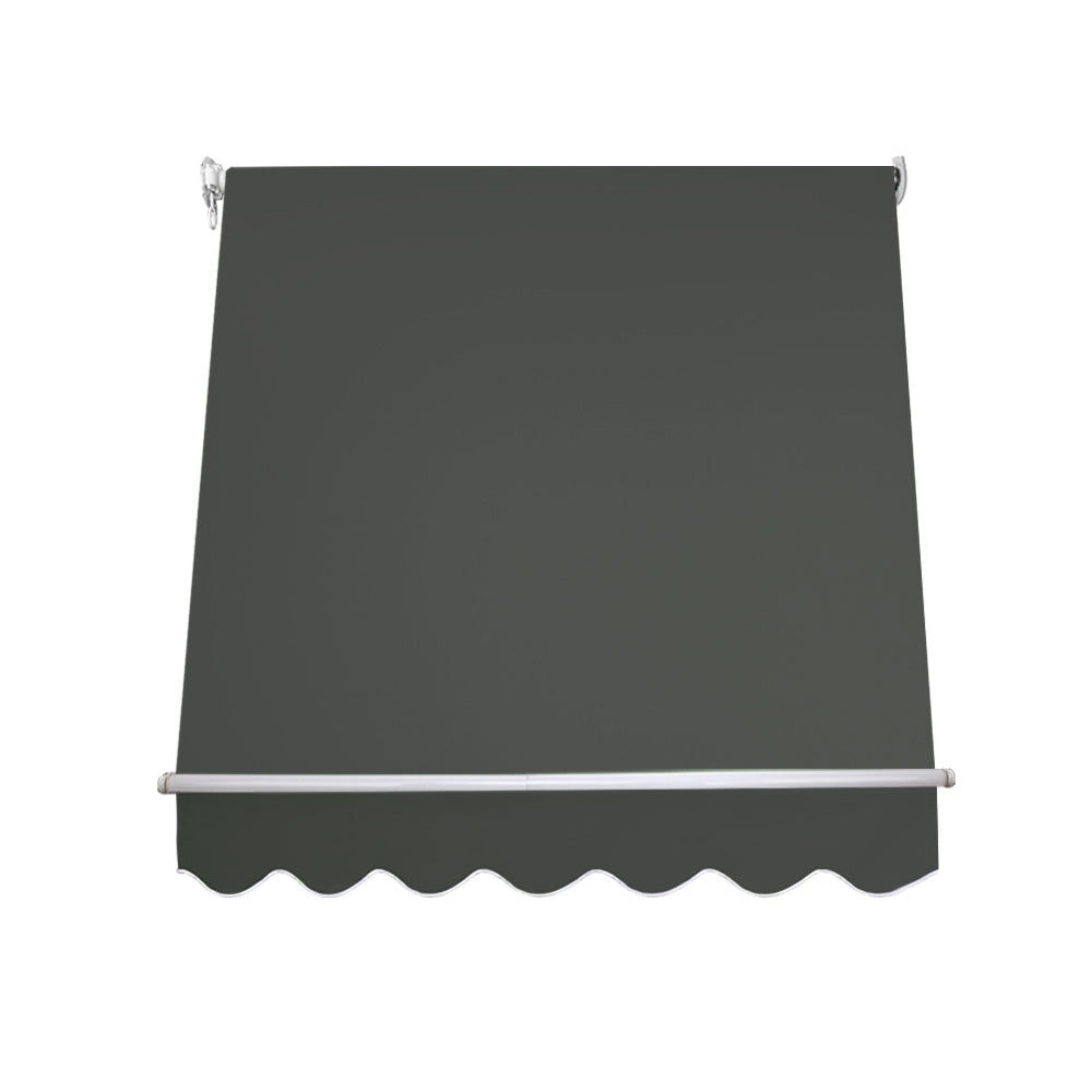 Instahut 1.5x2.1m Retractable Pivot Arm Awning Outdoor Blinds Grey