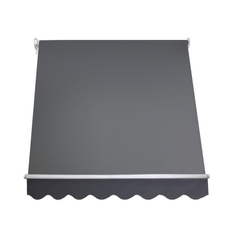 Instahut 1.8x2.1m Retractable Pivot Arm Awning Outdoor Blinds Grey