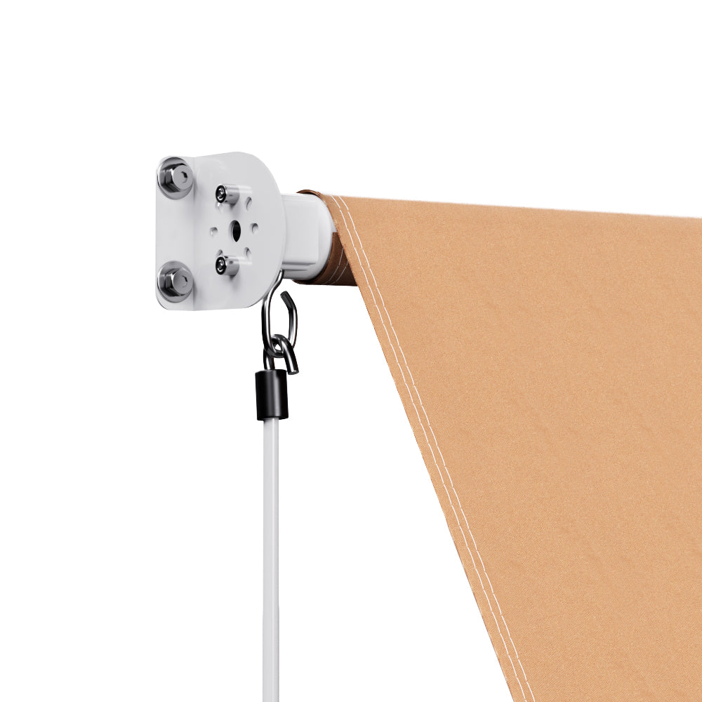 Instahut 2.1x2.1m Retractable Pivot Arm Awning Beige