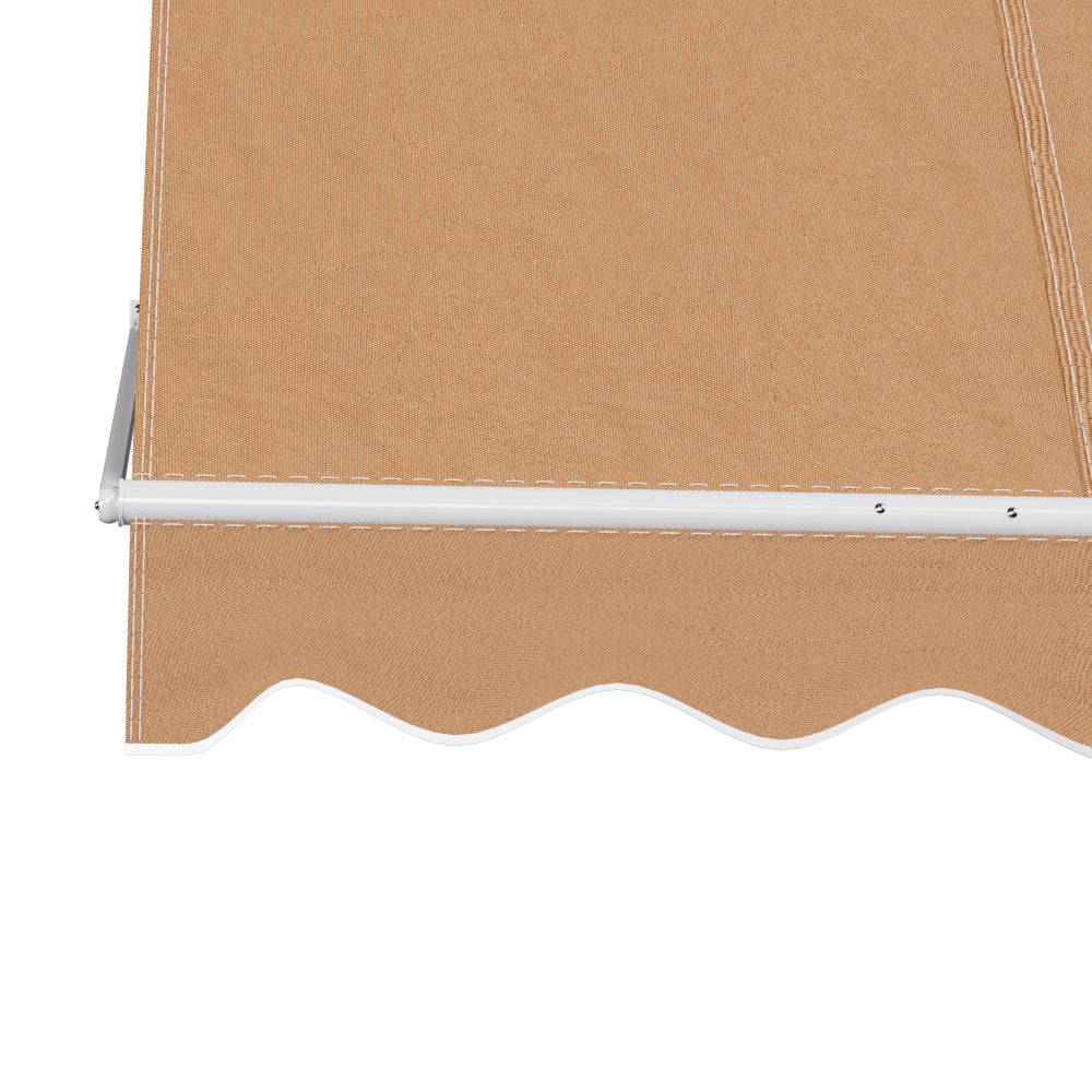 Instahut 2.1x2.1m Retractable Pivot Arm Awning Beige