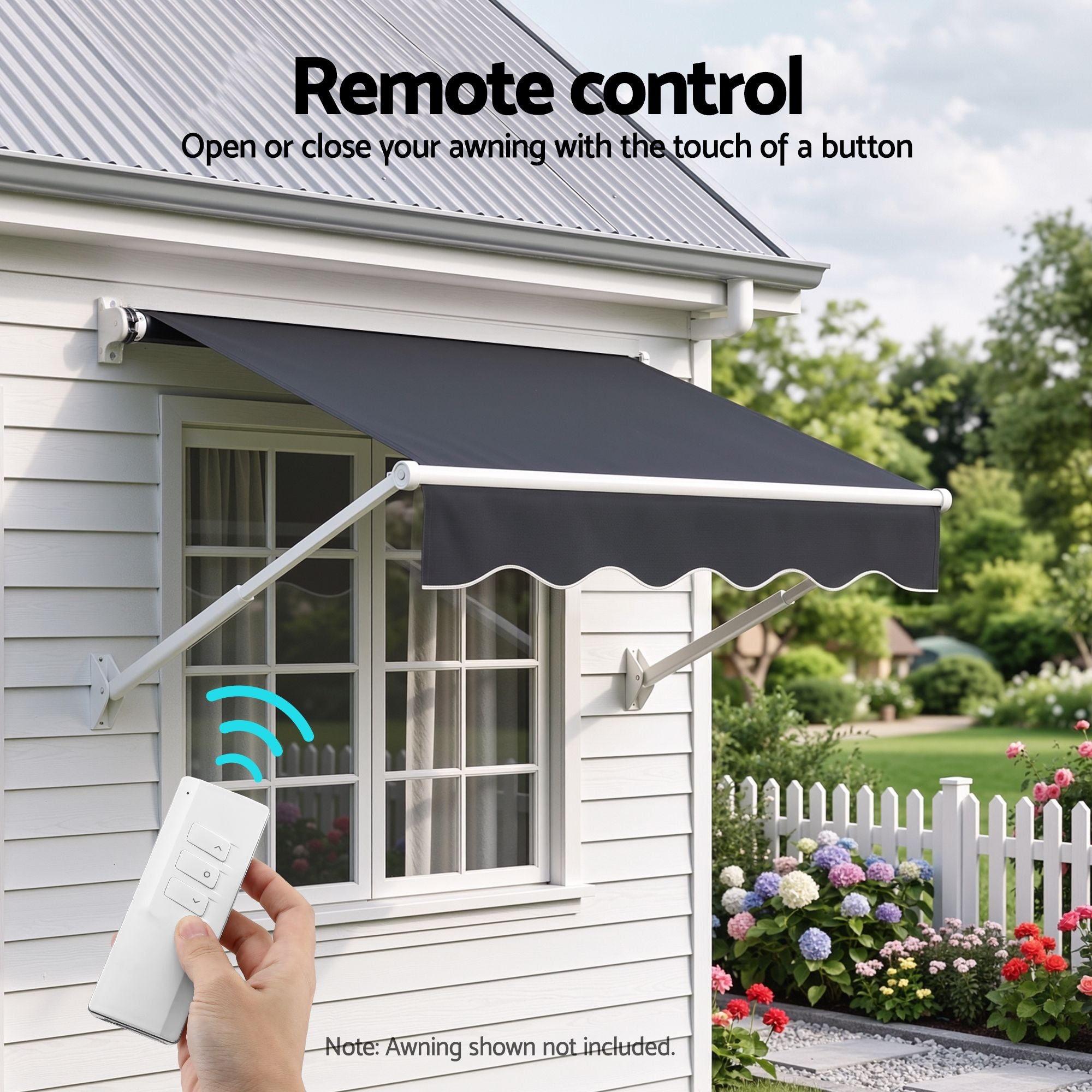Instahut Pivot Arm Awning Motor Replacement Kit With Remote Control