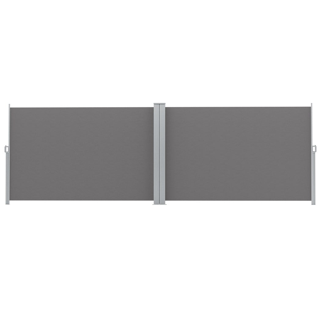 Instahut 1.8x6m Outdoor Retractable Side Awning Privacy Screen Grey