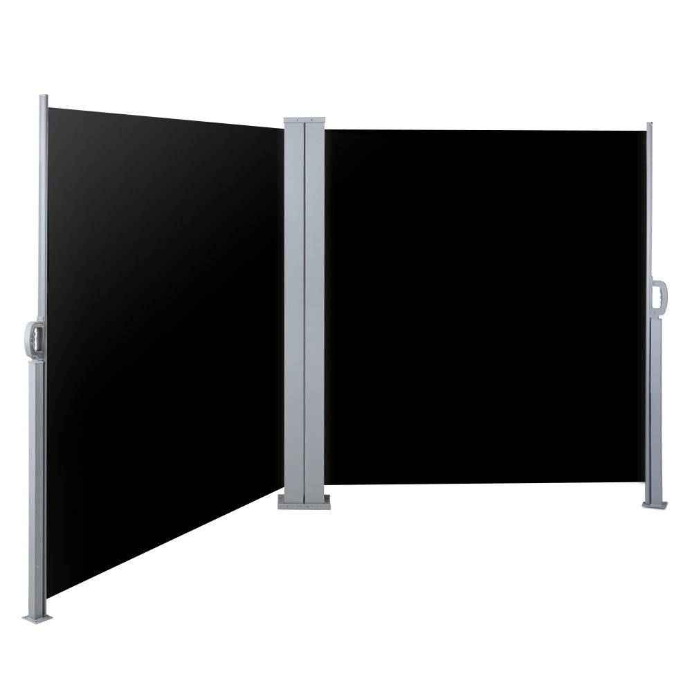 Instahut Retractable Side Awning Outdoor Blinds 2m x 6m Black