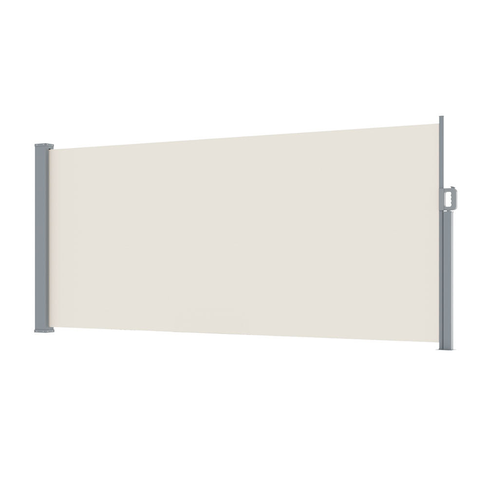 Instahut Retractable Side Awning Sun Shade 1.4m x 3m Cream