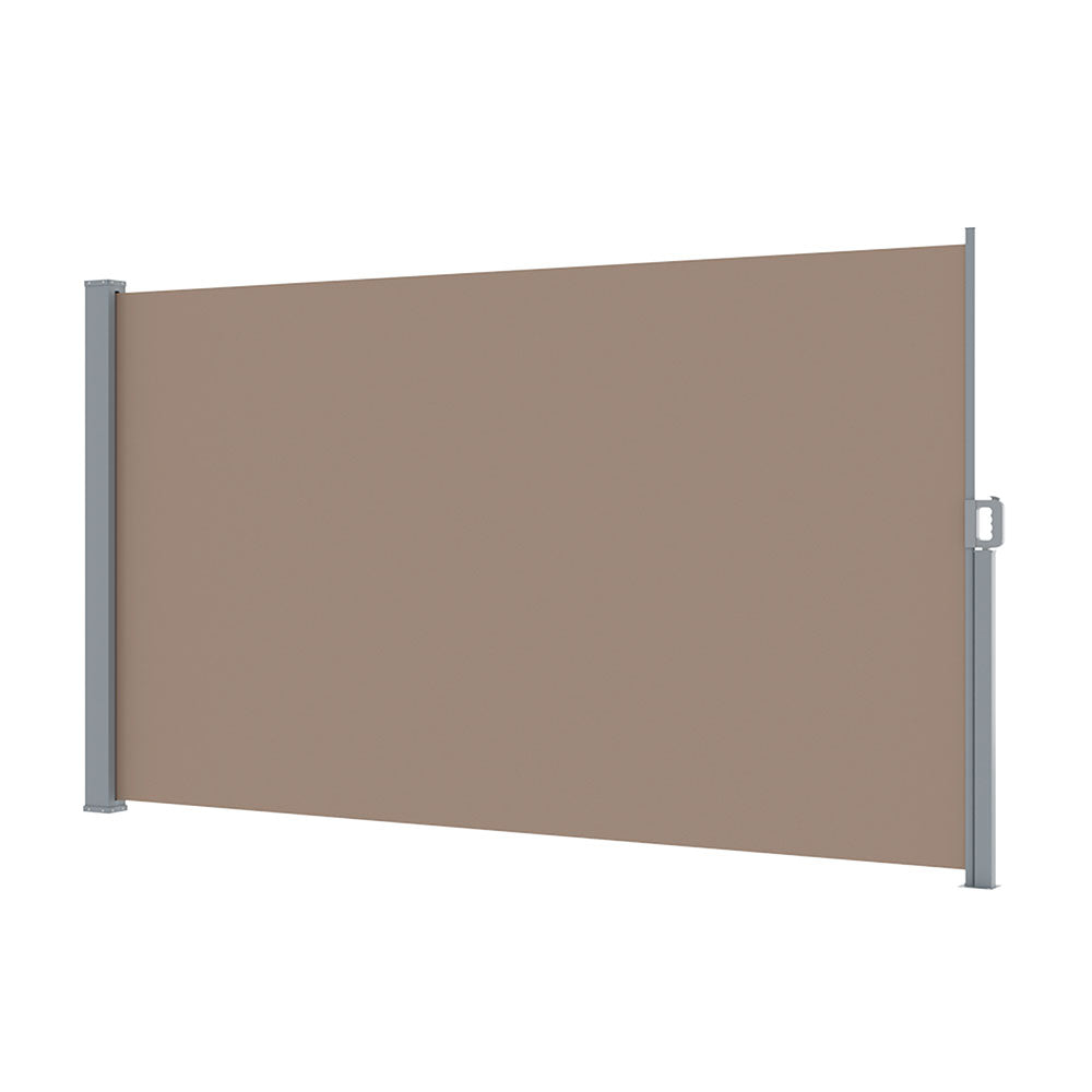 Instahut Retractable Side Awning Outdoor Blind 1.8X3M Brown