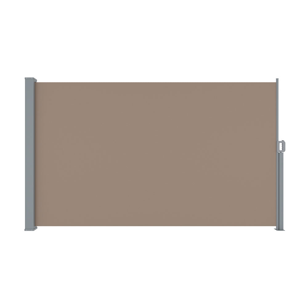 Instahut 1.8x3m Retractable Side Awning Brown