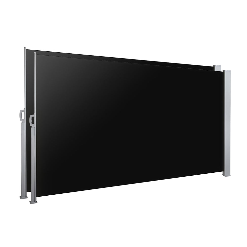 Instahut Side Awning Retractable Outdoor Privacy Screen 2X3M Black