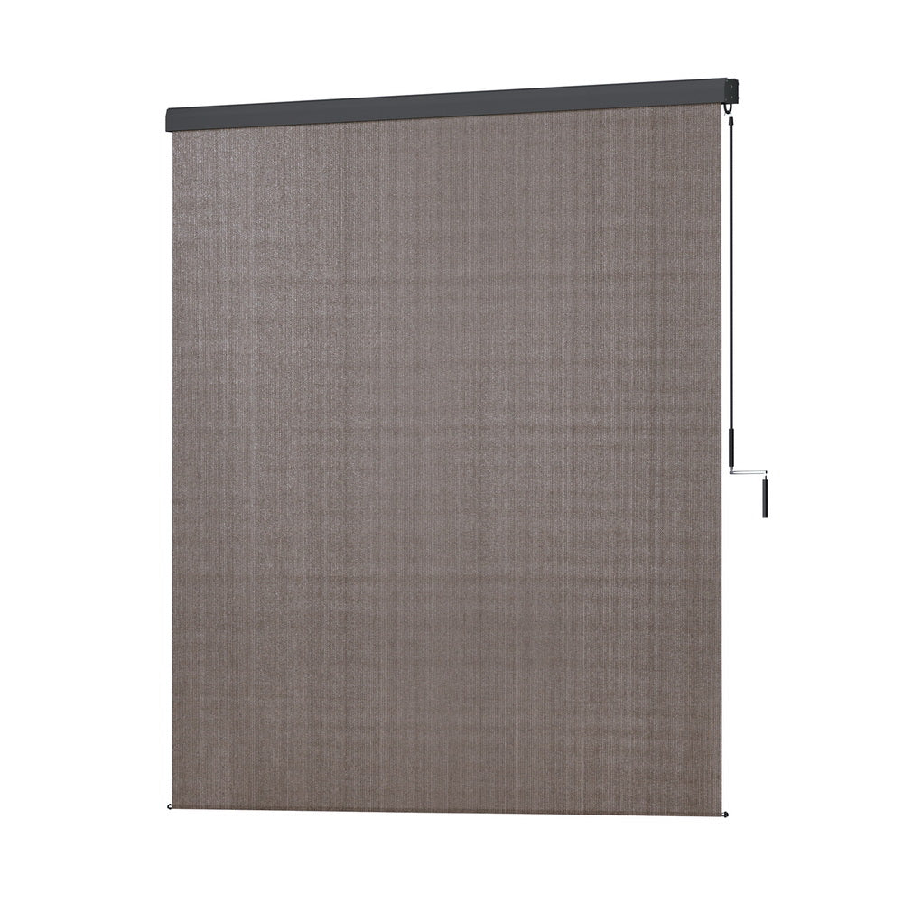 Instahut 2.1x2.5M Retractable Outdoor Blinds Brown