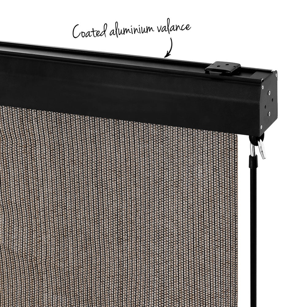 Instahut 2.1x2.5M Retractable Outdoor Blinds Brown