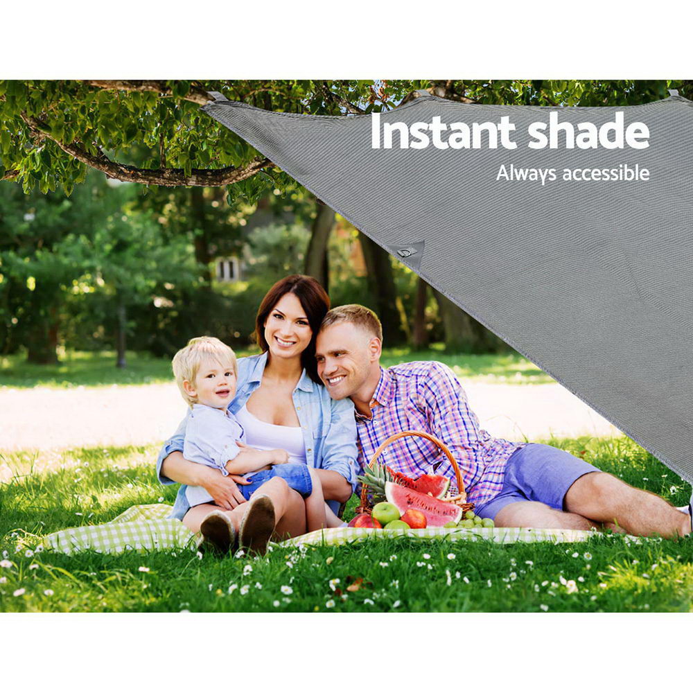Caravan 4.6x1.95M Privacy Screen Awning Sun Shade Grey