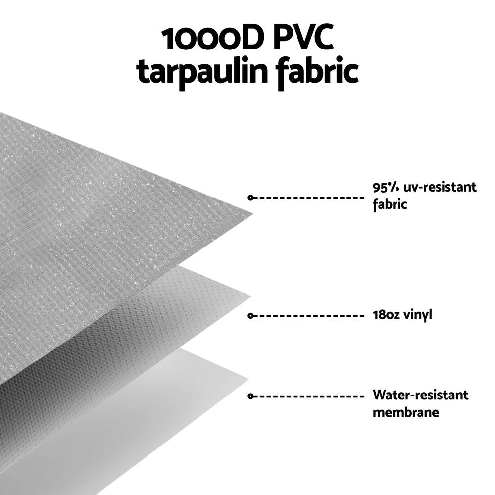 Weisshorn 16ft Caravan Awning Fabric UV Protection Grey Fade