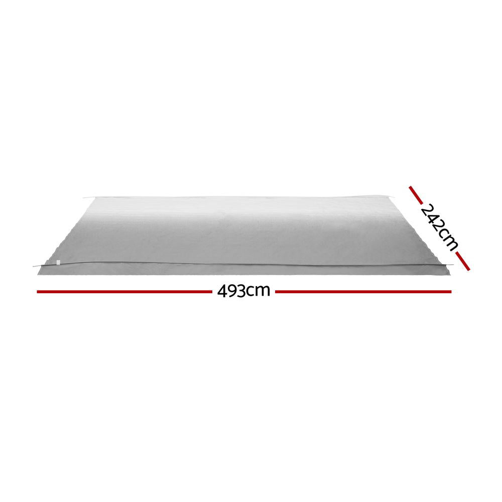 Weisshorn 17ft Caravan Awning Fabric Replacement Grey Fade