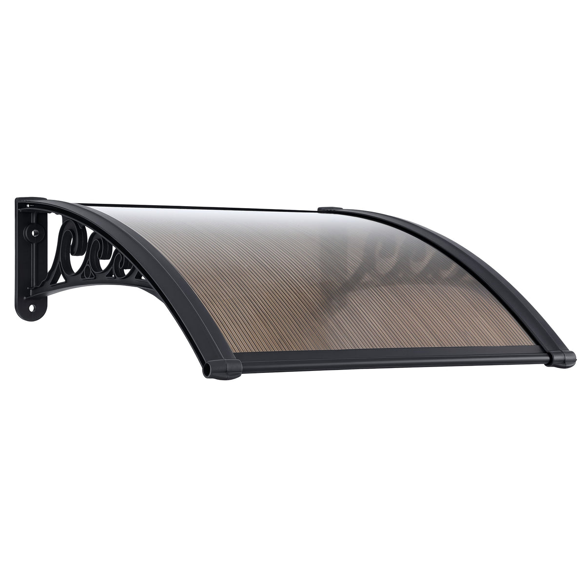 Instahut Window Awning 0.6m x 0.6m Drainage Outdoor Brown