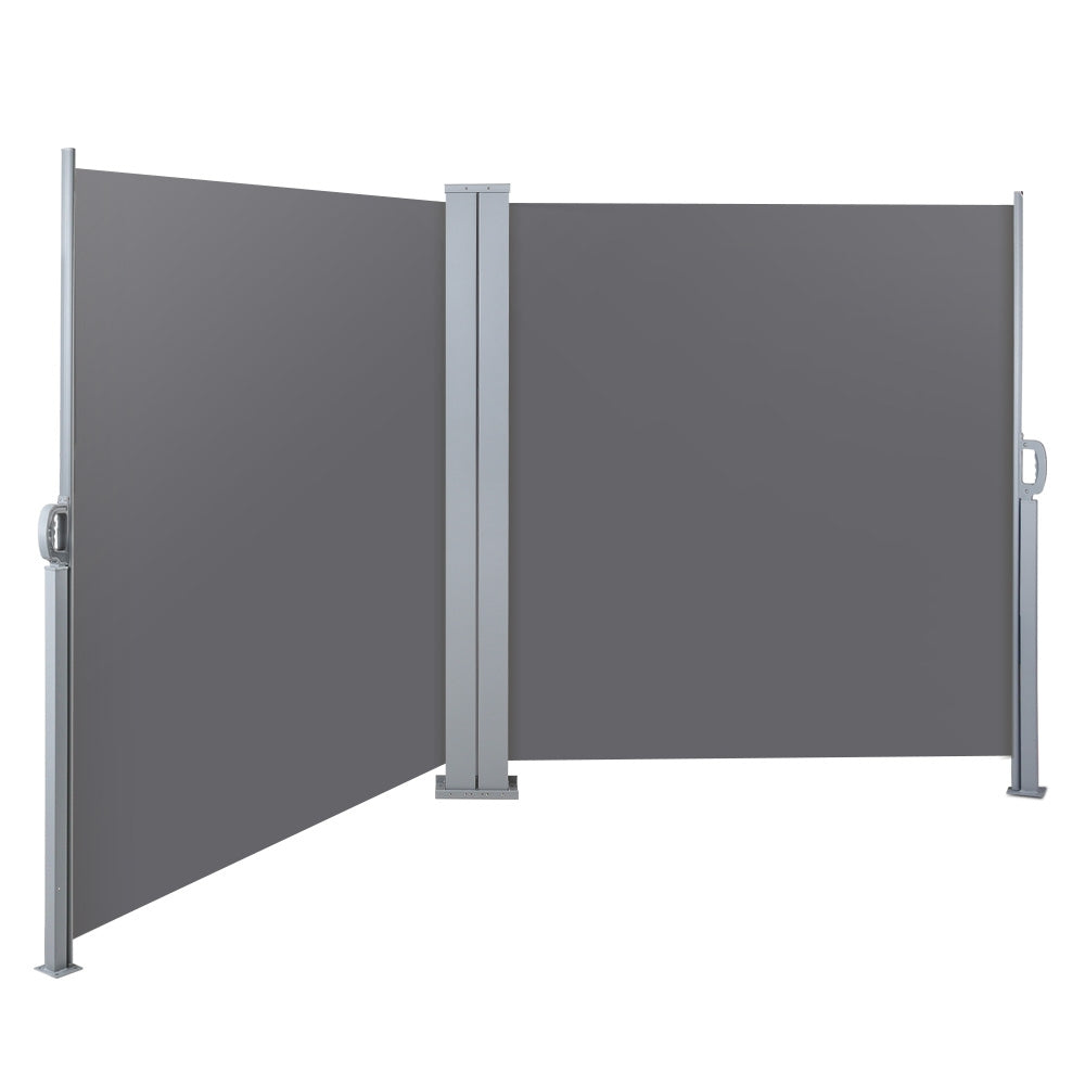 Instahut 2x6m Retractable Side Awning Outdoor Privacy Screen Grey