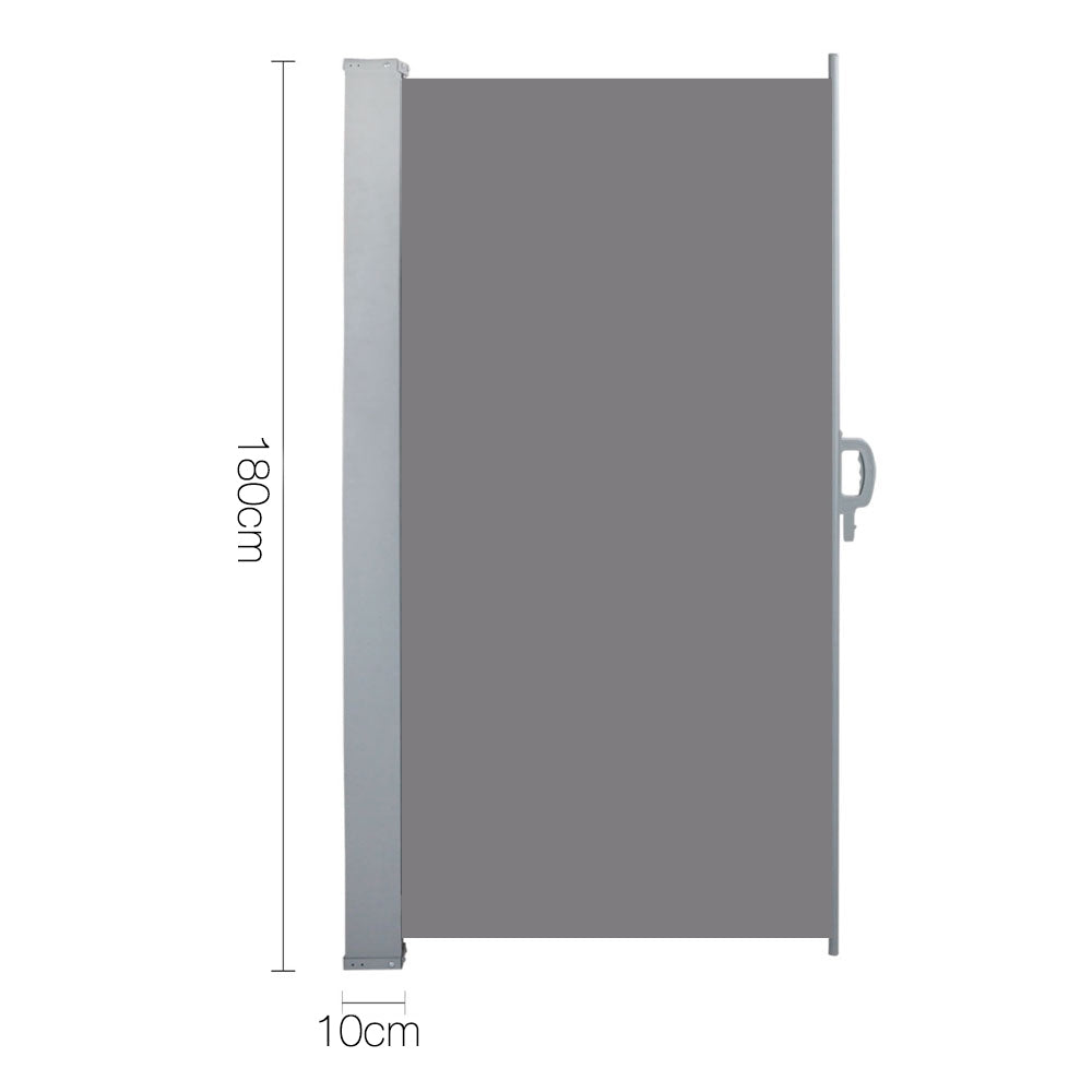 Instahut Retractable Side Awning 1.8x3m Grey