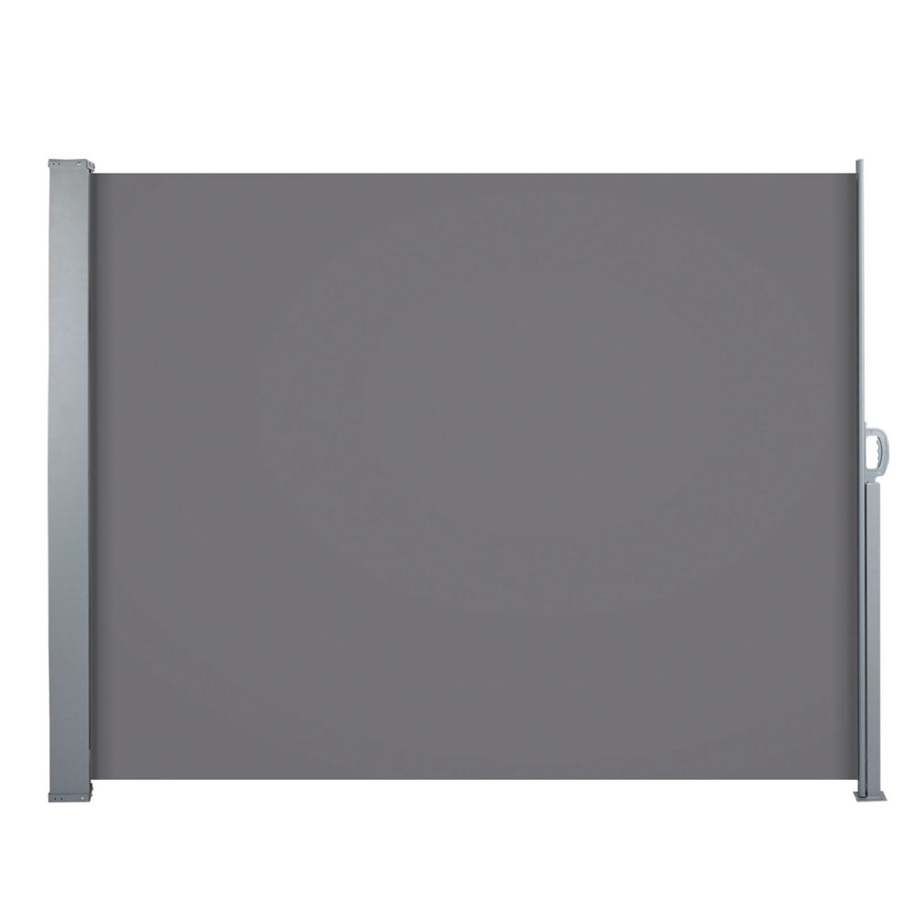 Instahut 1.8x3M Retractable Side Awning Outdoor Blinds Grey Set of 2