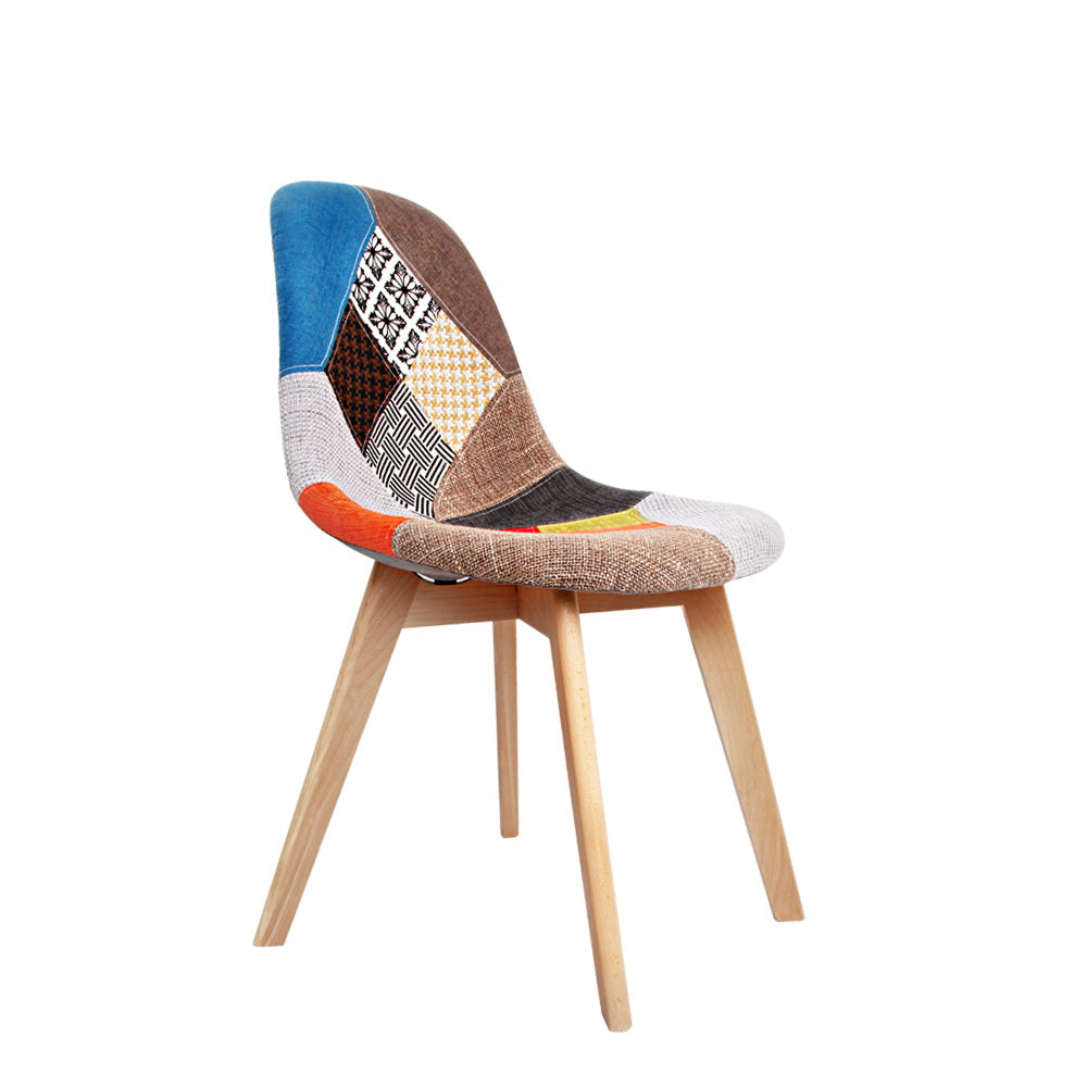Replica DSW Dining Chairs Set of 2 Fabric Retro Style