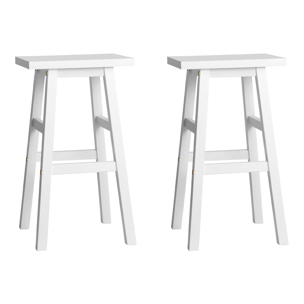Baden Bar Stool Kitchen Counter Wooden White x2