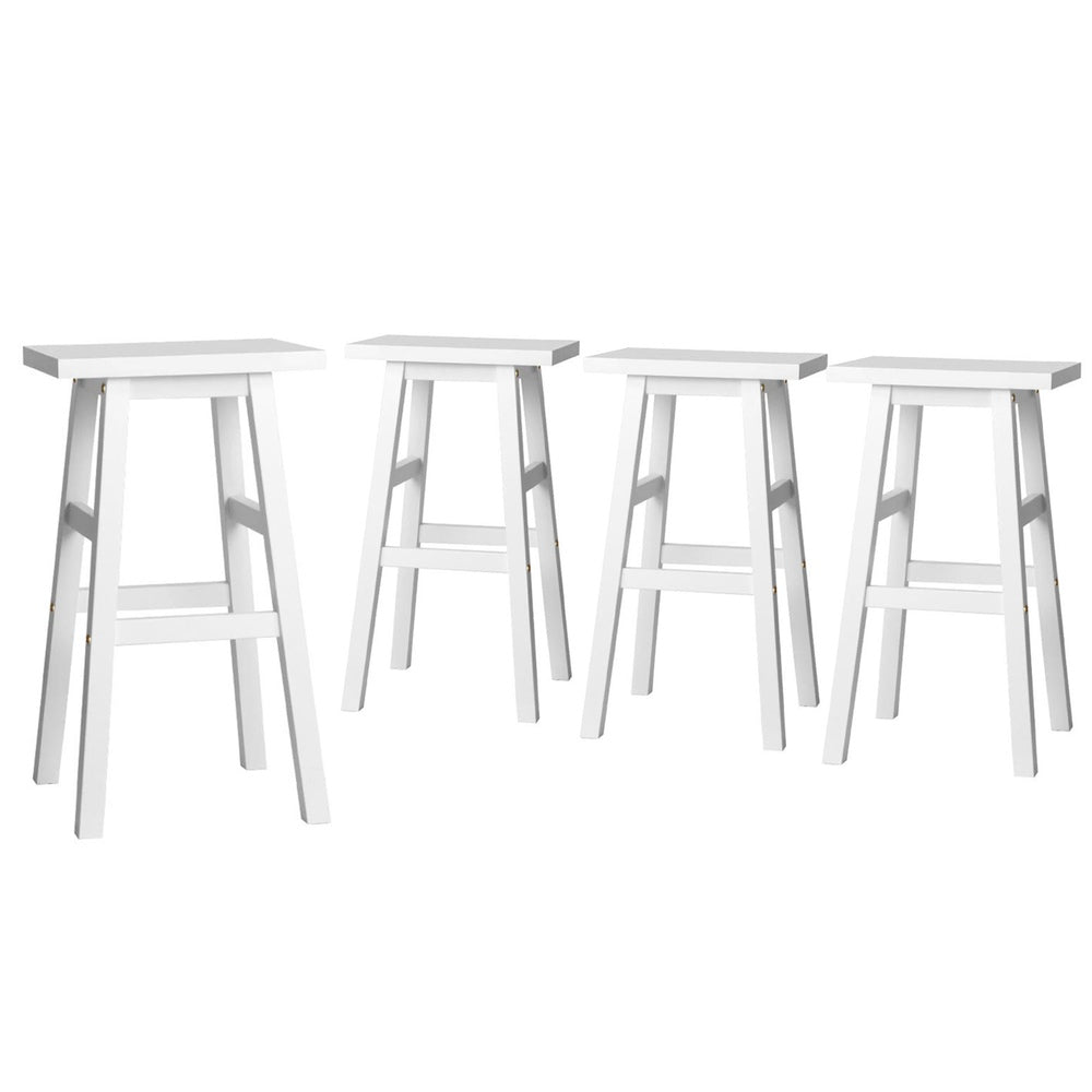 Baden 4x Wooden Bar Stools White