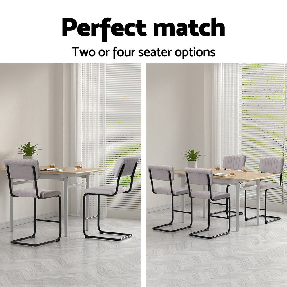 Orman 4x Velvet Bar Stools Grey