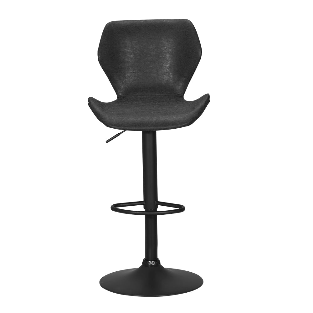 Frawley Bar Stools Swivel Gas Lift Vintage Black x2