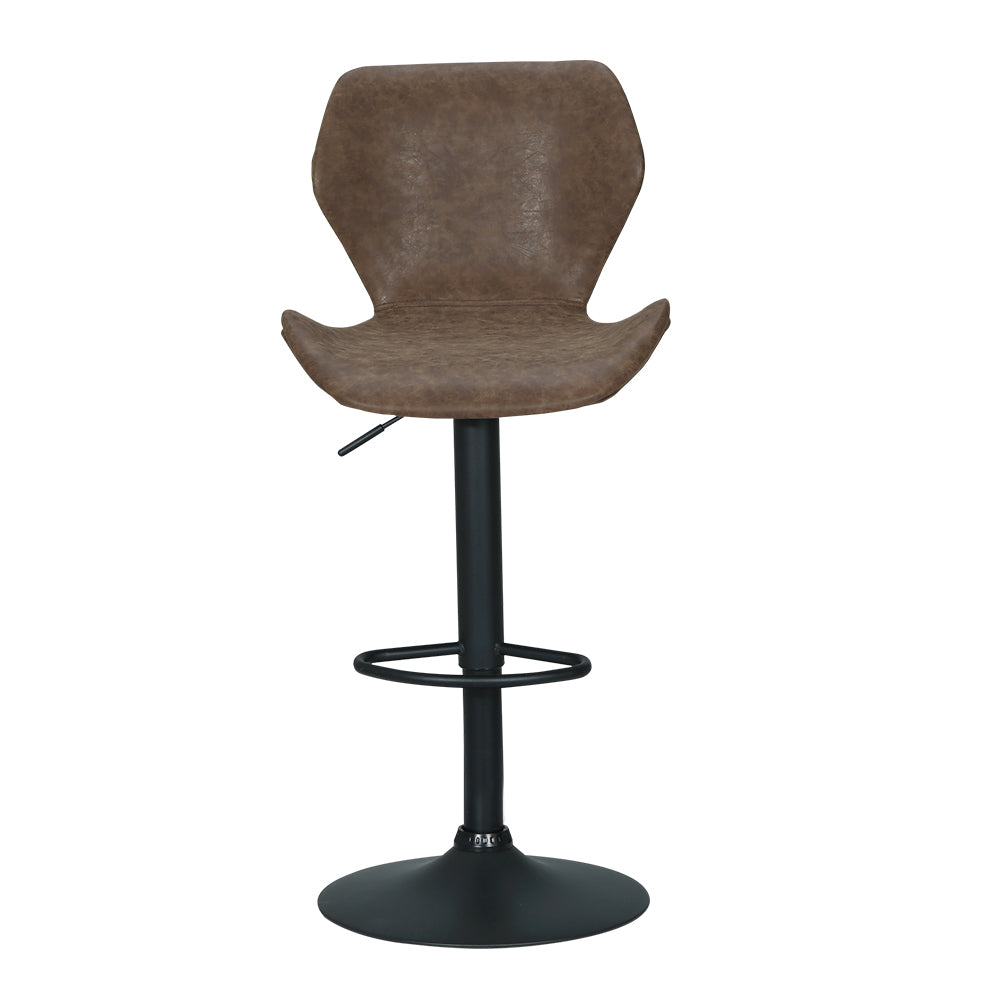 Frawley Bar Stools Swivel Gas Lift Vintage Brown x2