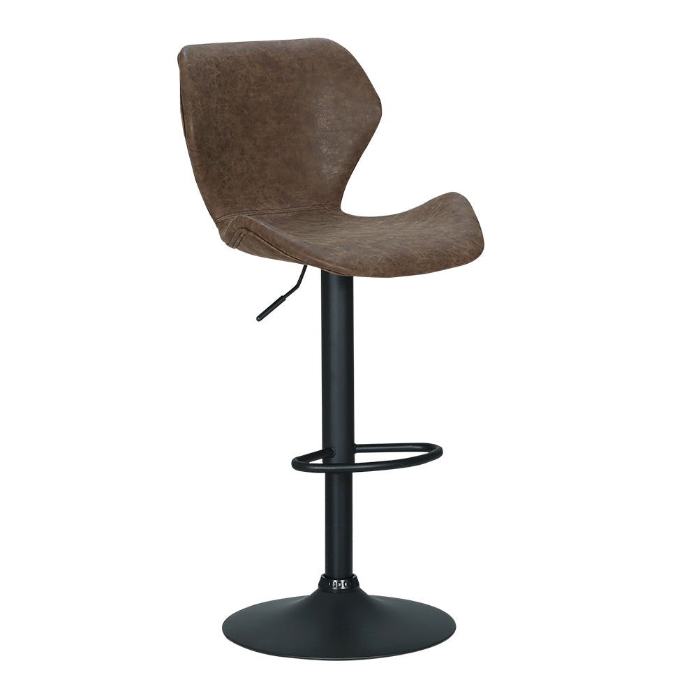 Frawley Bar Stools Swivel Gas Lift Vintage Brown x2