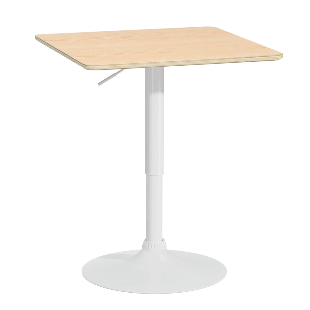 Aine Swivel Bar Table Gas Lift Adjustable Height 60cm Pine
