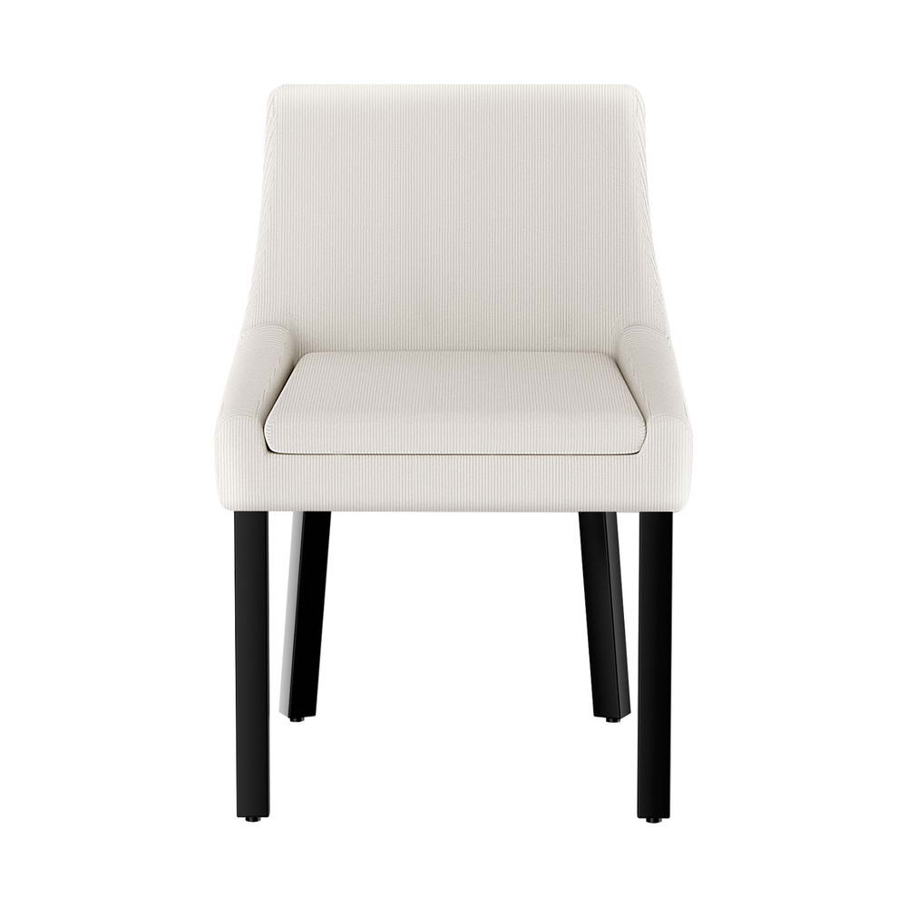 Tina Dining Chairs Set of 4 Corduroy Rubberwood Beige