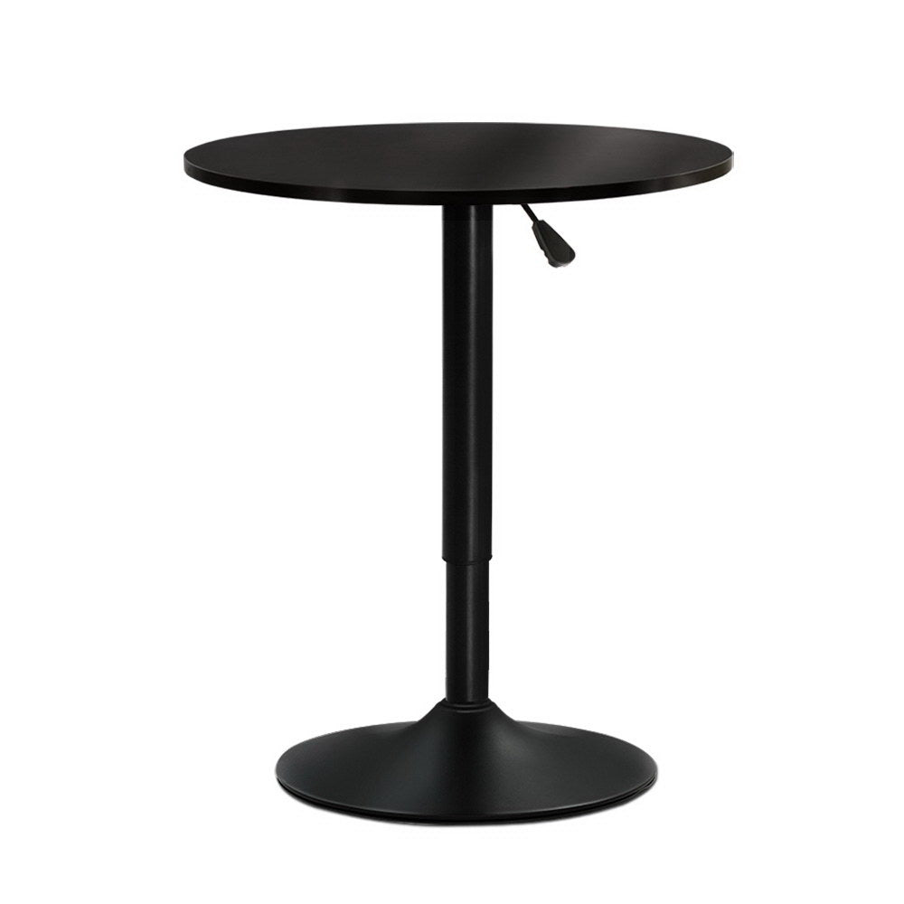 Artiss Round Bar Table Gas Lift Black