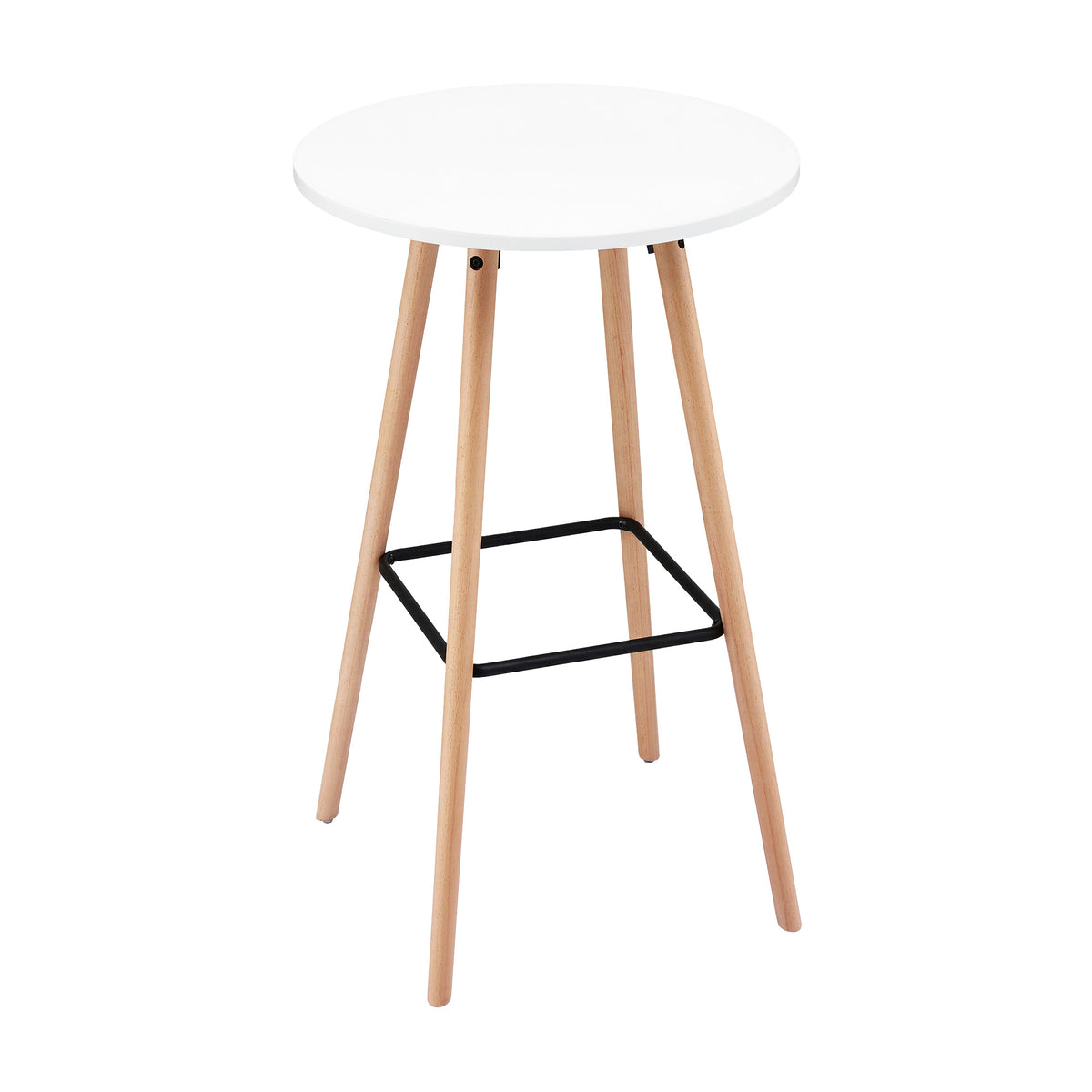 Artiss Round Bar Table Counter Kitchen Dining Desk 98cm Height White