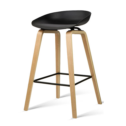 Artiss 4x Kitchen Counter Bar Stools Wooden Black