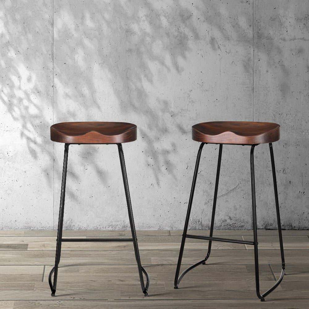 Artiss Tractor Seat Bar Stools Set of 4 75cm Black