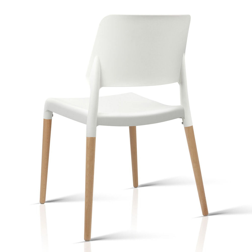 Belloch Replica Dining Chairs Set of 4 Stackable White