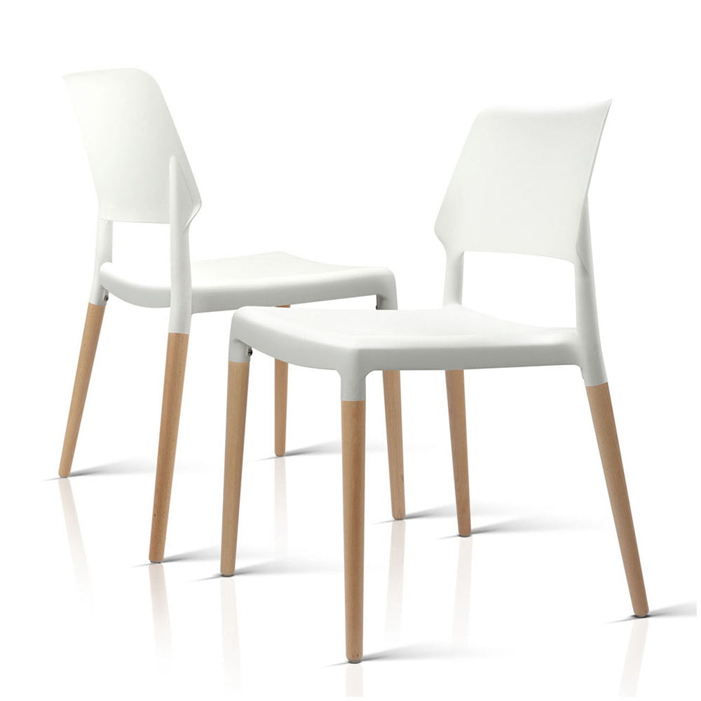 Belloch Replica Dining Chairs Set of 4 Stackable White