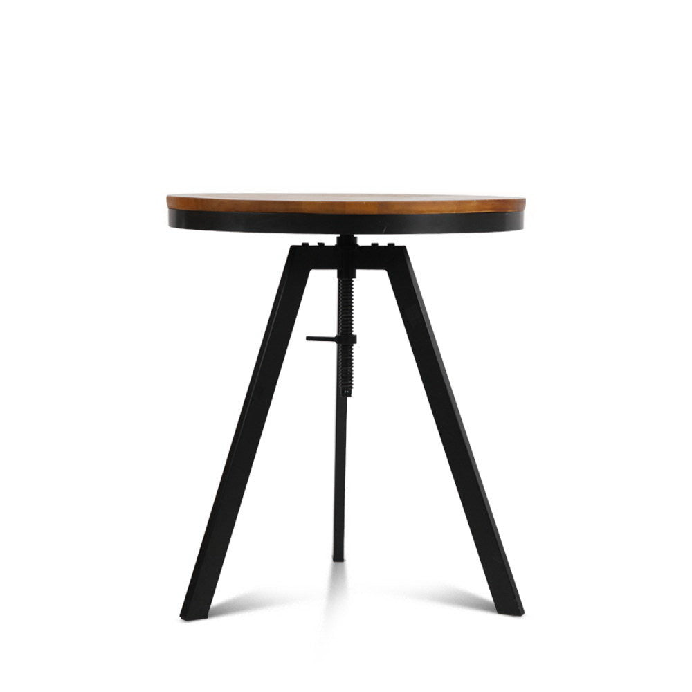 Ferrum Adjustable Round Bar Table Dark Brown