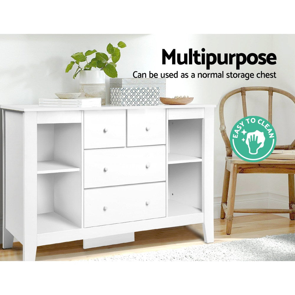 Keezi Nursery Changing Table Storage Chest White