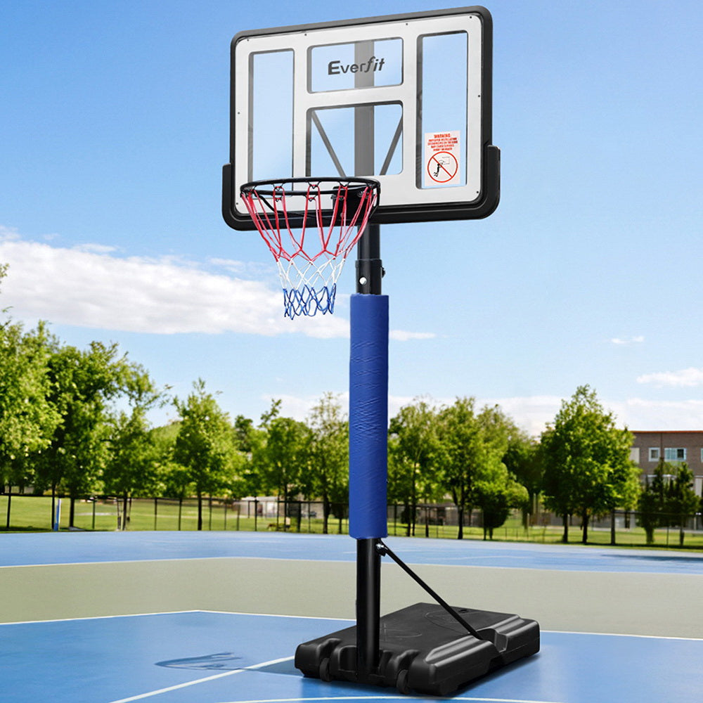 Everfit Basketball Hoop Stand Adjustable Height 2.45m to 3.05m Blue
