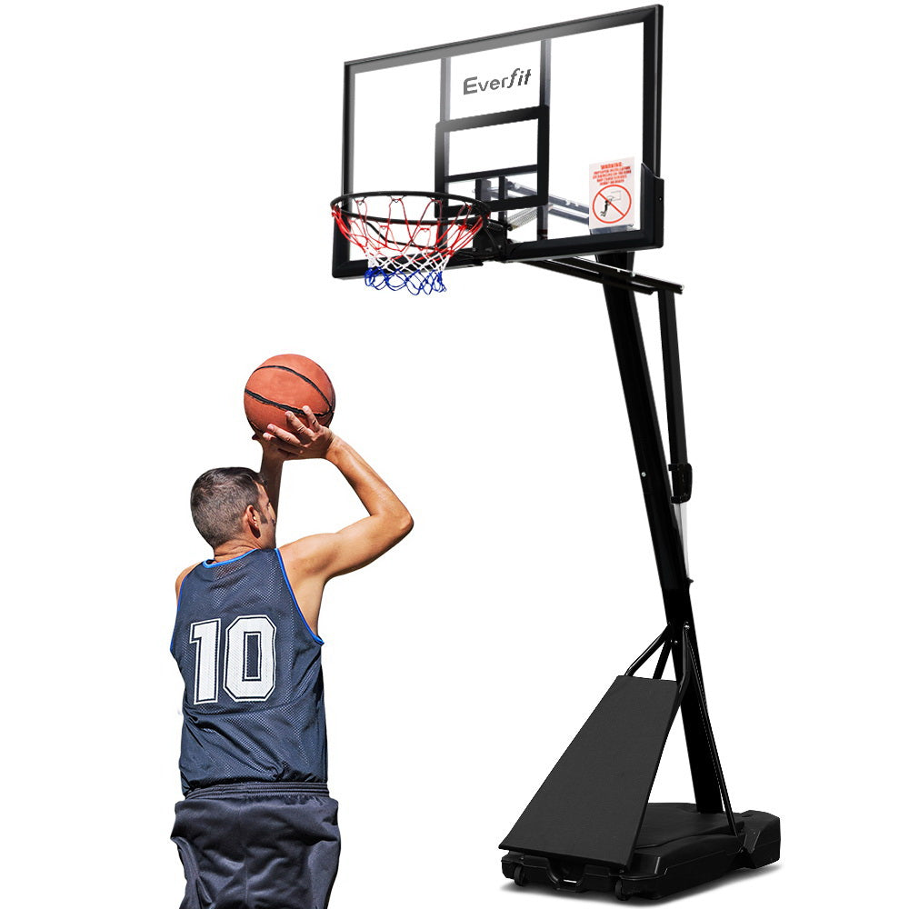 Everfit 3.05m Basketball Hoop Stand Adjustable Portable Black