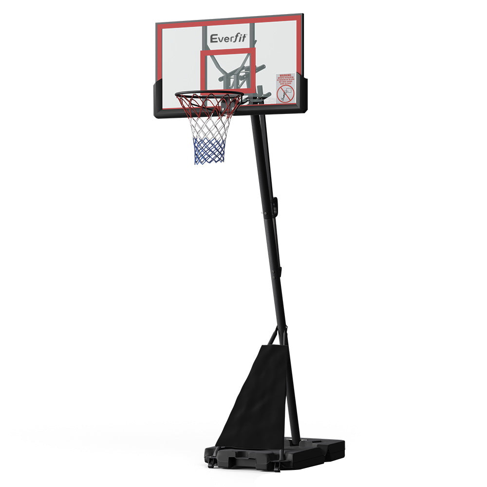 Everfit 3.05m Adjustable Basketball Hoop Stand Portable Red